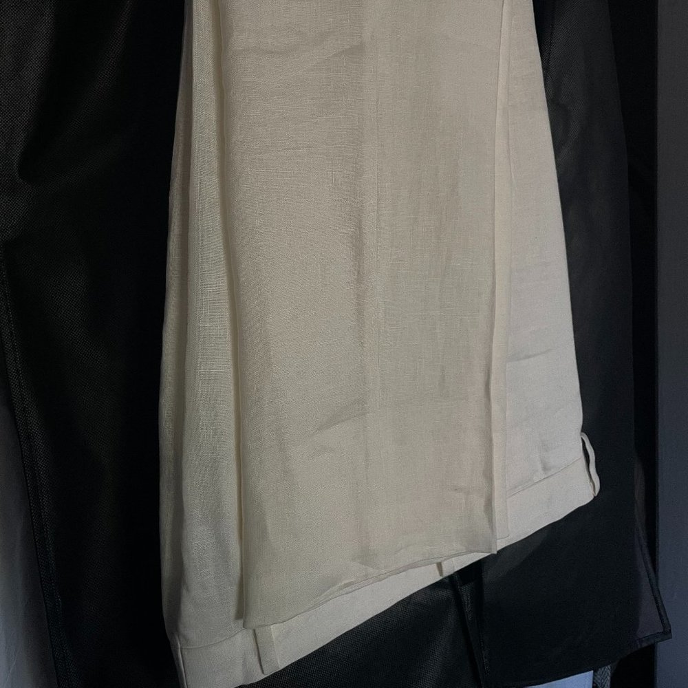 Ivory Italian Linen Pants by Enzo